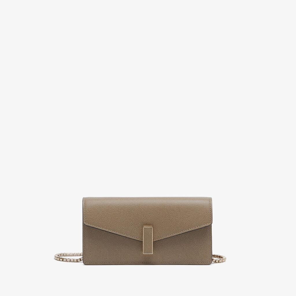 Iside Clutch - Oyster Brown - Vitello VS - Valextra - 1