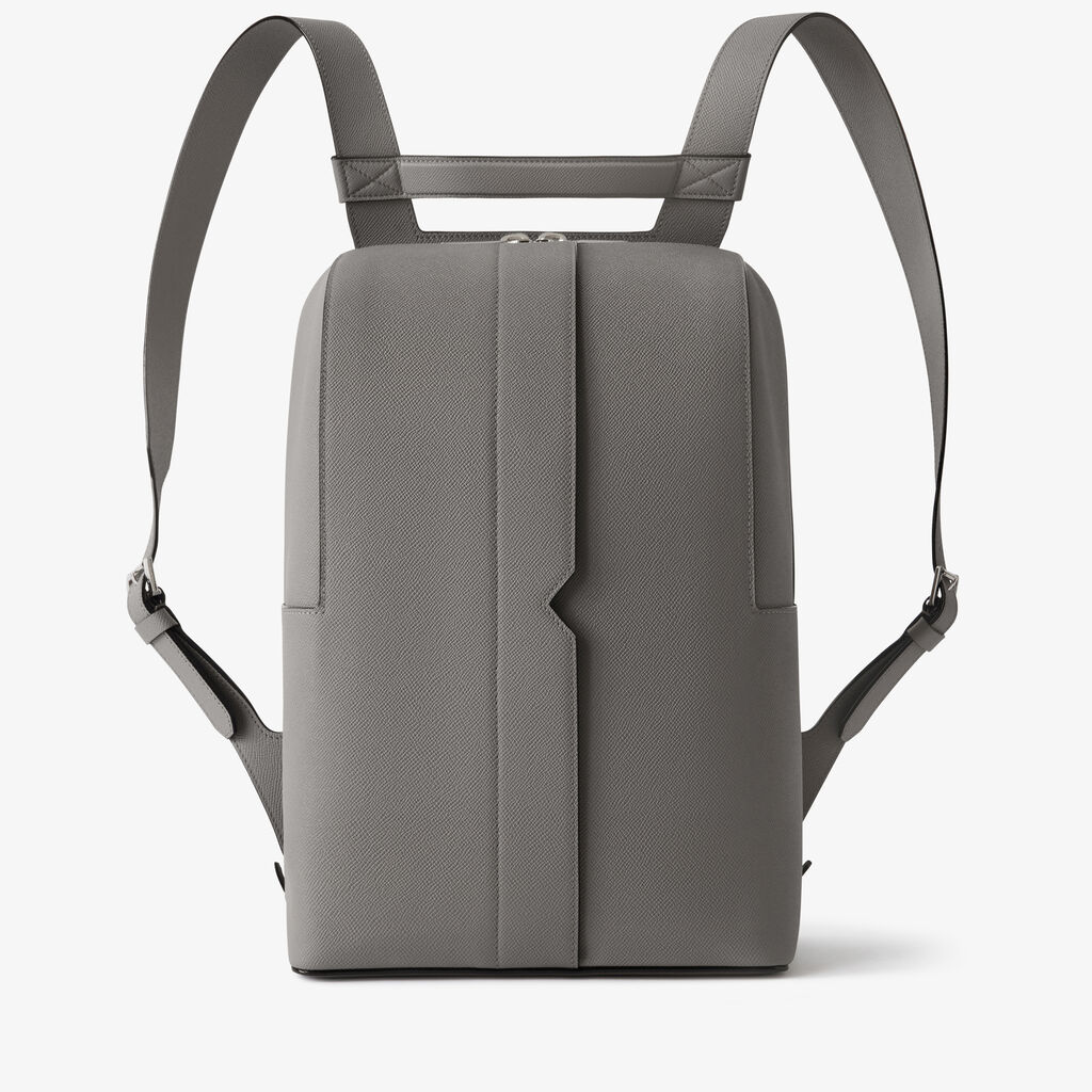 V-Line Backpack - Cement Grey - Vitello Millepunte Soft - Valextra - 1