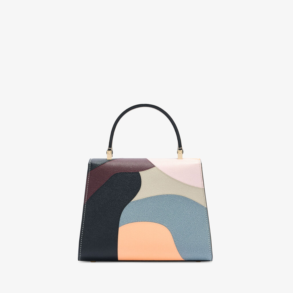 Iside Intarsia Foliage Top Handle Mini Bag -  - Vitello VS - Intarsio Foglie - Valextra - 5