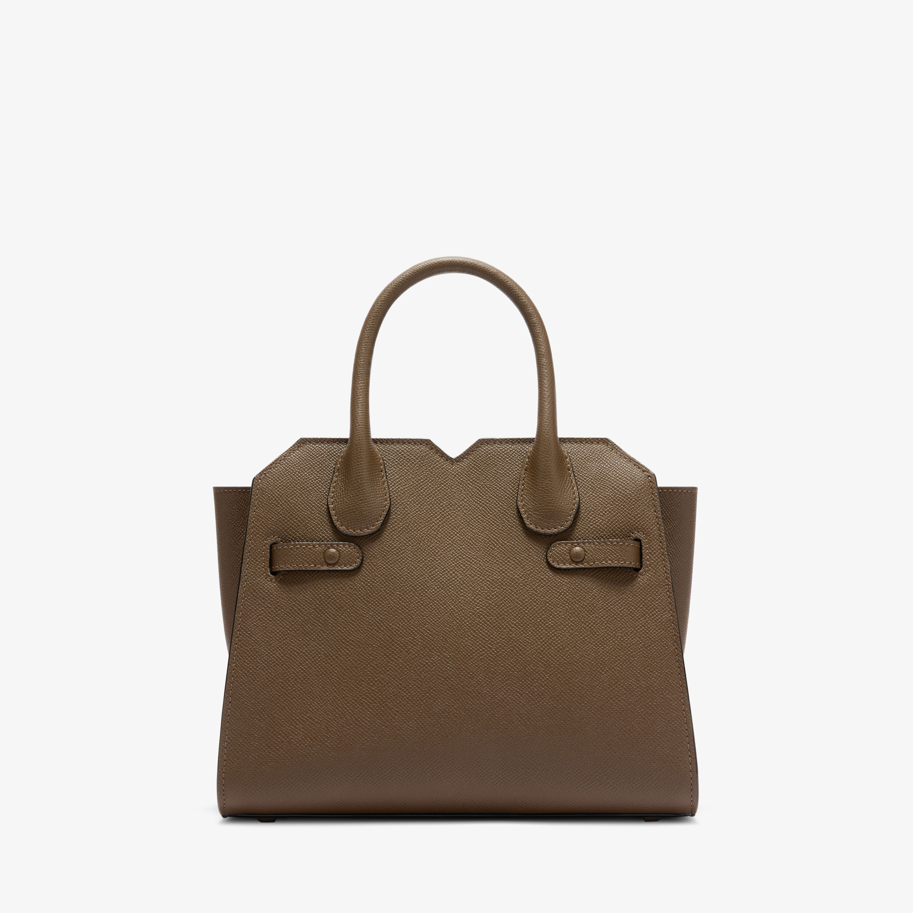 Women's Khaki Brown Luxury Leather Milano Mini Bag | Valextra