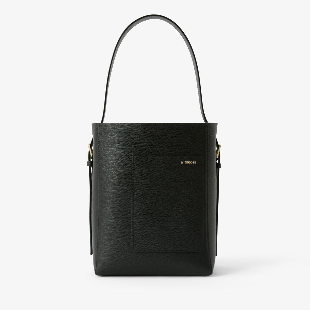 Soft Bucket Mini Bag - Black - Vitello VS - Valextra - 1