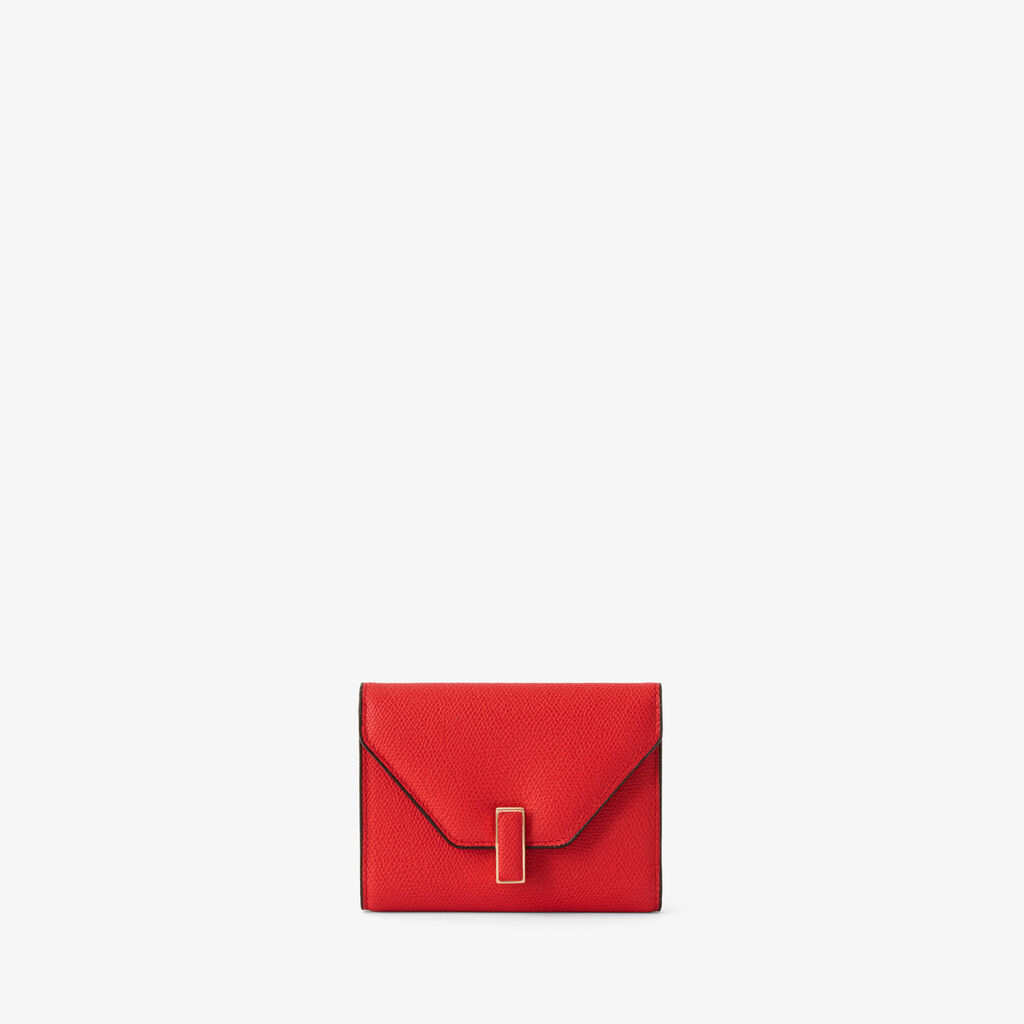 Iside Fold Wallet - Crimson Red - Vitello VS - Valextra - 1