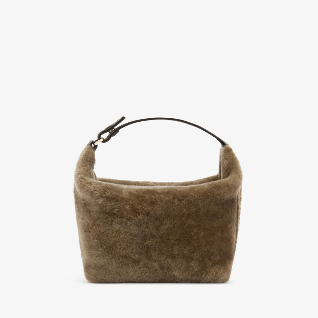 Mochi Shearling Top Handle Mini Bag -  - Montone Merinos/Vitello Millepunte Soft - Valextra - 1