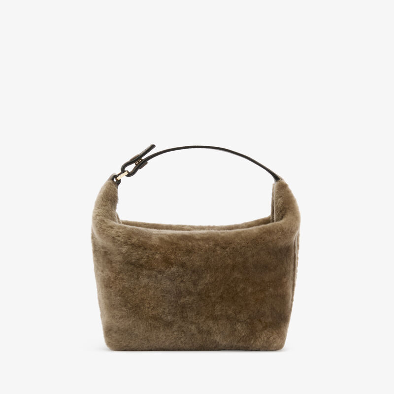 Mochi Shearling Top Handle Mini Bag -  - Montone Merinos/Vitello Millepunte Soft - Valextra - 1