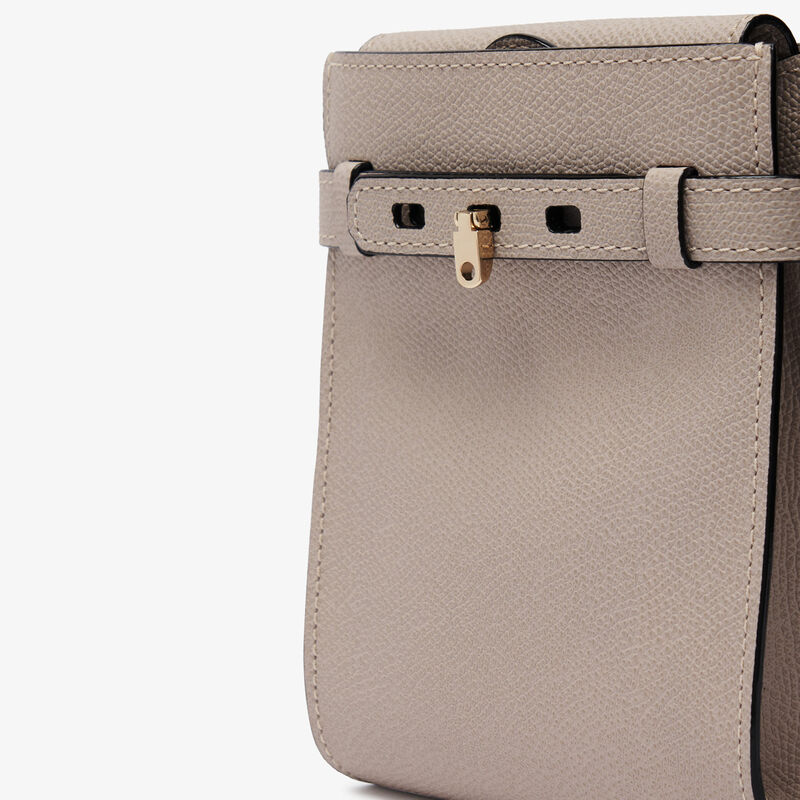 Brera B-Tracollina slim Crossbody micro bag - Nude Pink - Millepunte calf leather - Valextra - 4