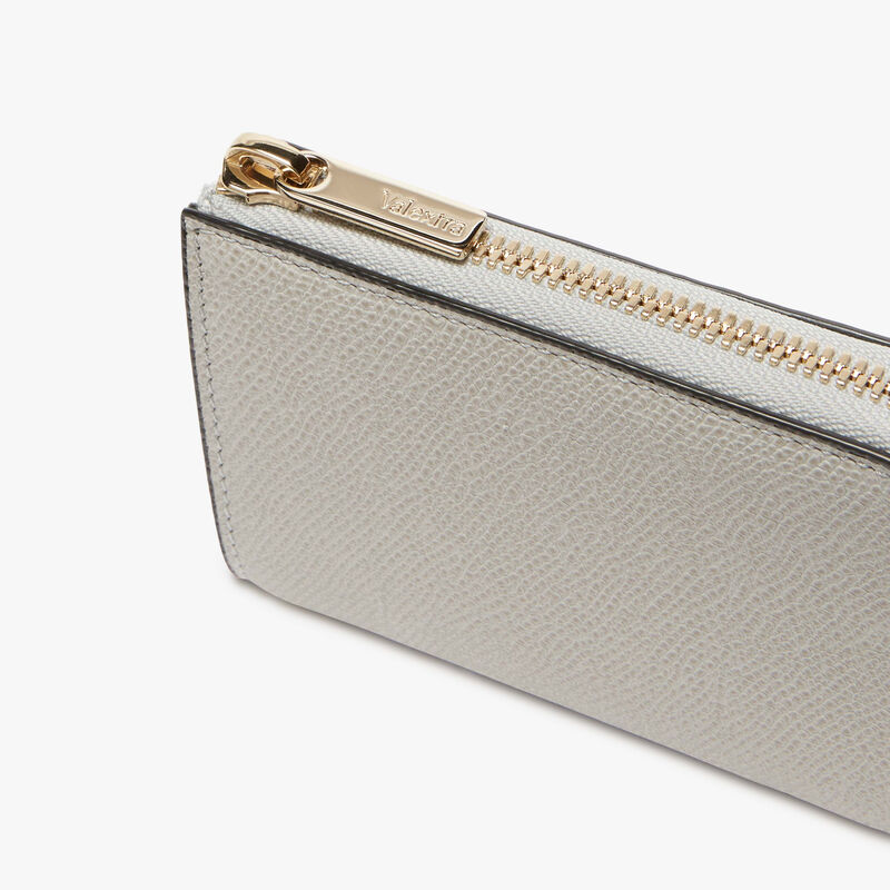 Key Holder Zip Around - Ash Grey - Millepunte calf leather - Valextra - 3