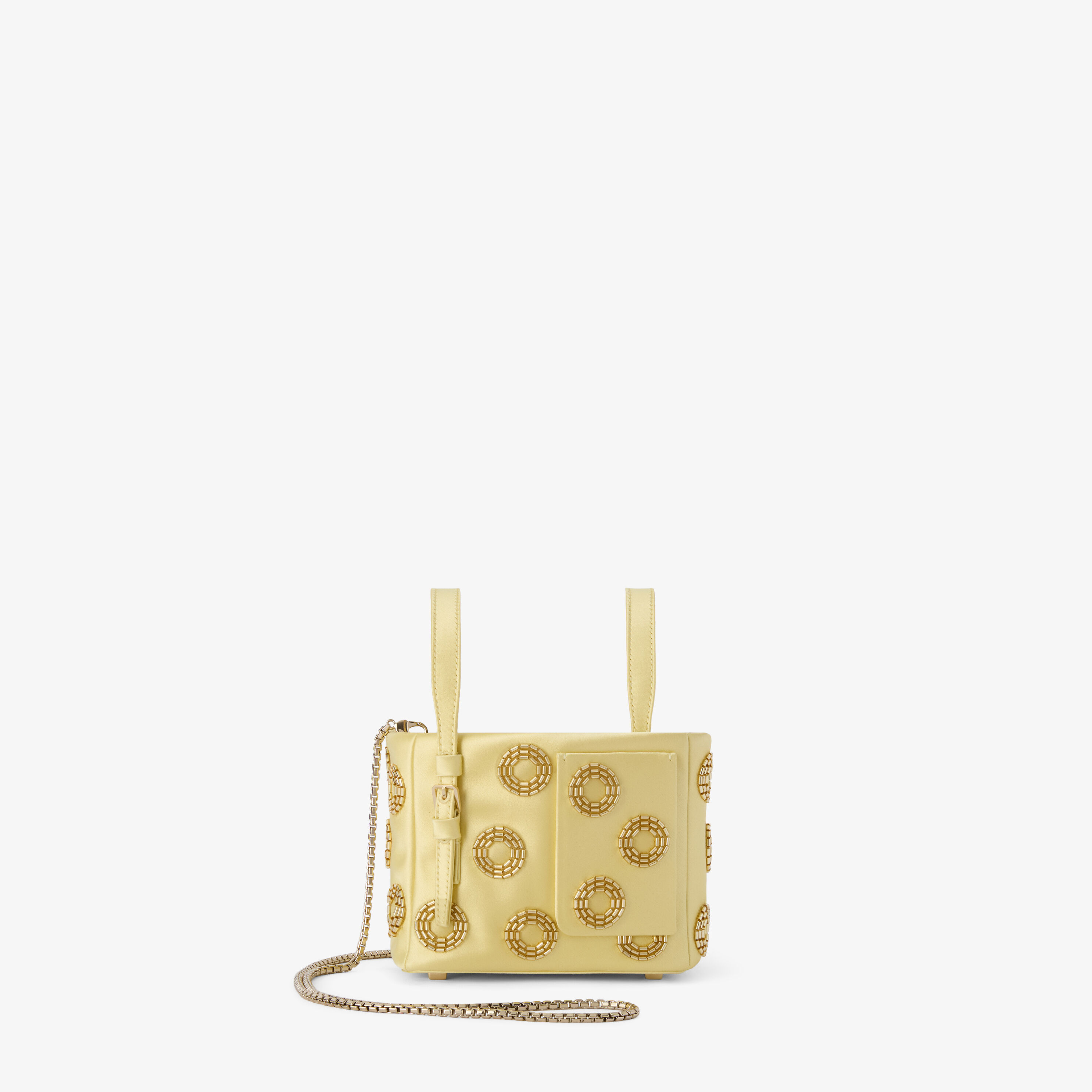 Women's Yellow Luxury Leather Fizz Bucket Nano Bag | Valextra Soft