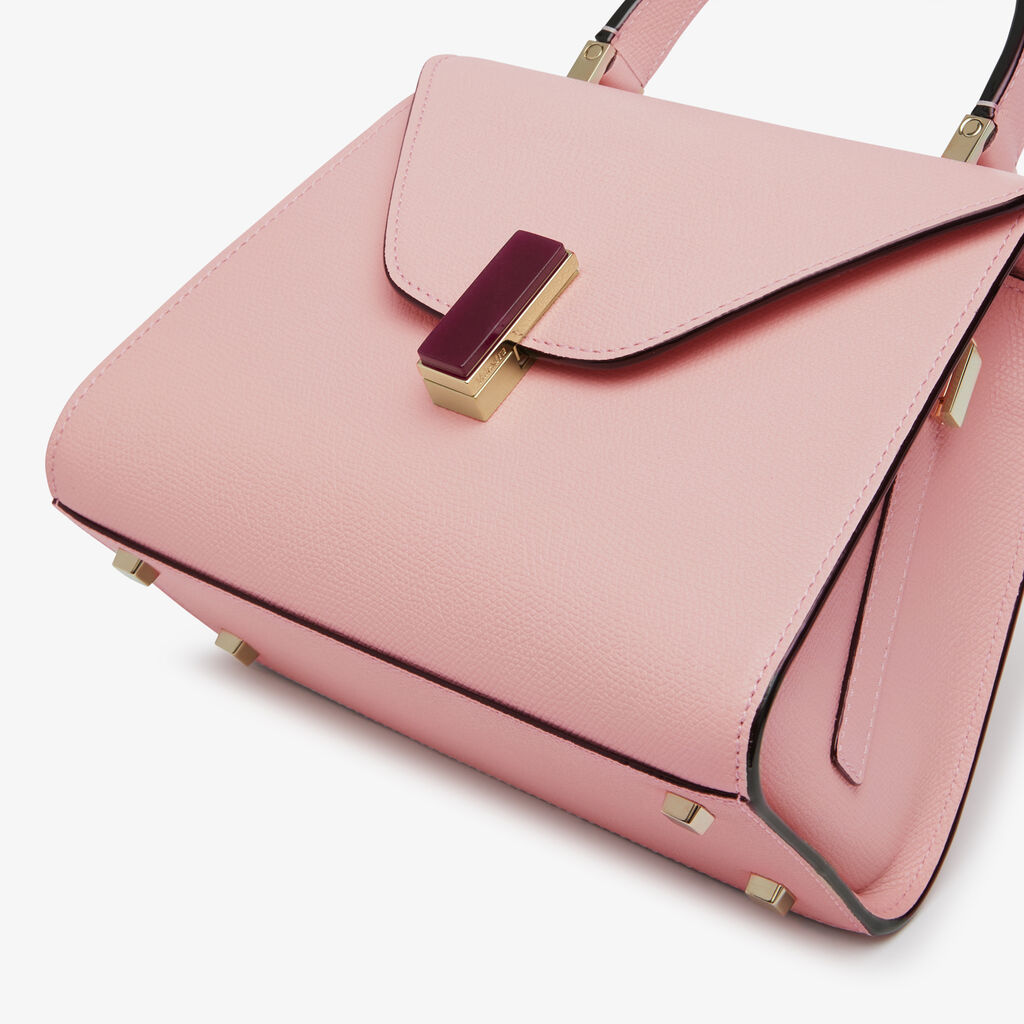 Iside Quarzo Top Handle Mini Bag - Peony Pink/Fuchsia Pink - Vitello VS - Valextra - 4
