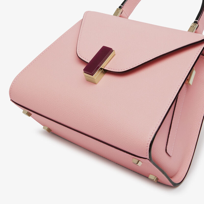 Iside Quarzo Top Handle Mini Bag - Peony Pink/Fuchsia Pink - Millepunte calf leather - Valextra - 4
