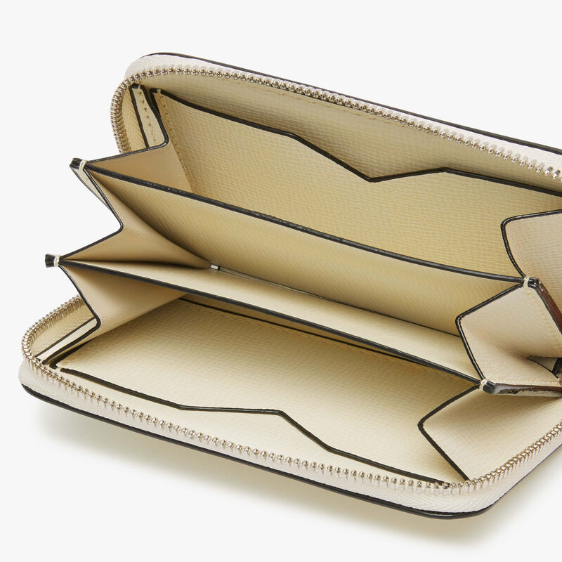 Card Holder Zip Around - Pergamena White - Pavè calf leather - Valextra - 2