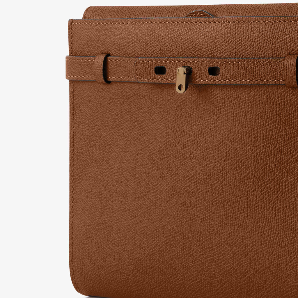 Brera B-Tracollina Crossbody bag - Chocolate Brown - Vitello VS - Valextra - 4