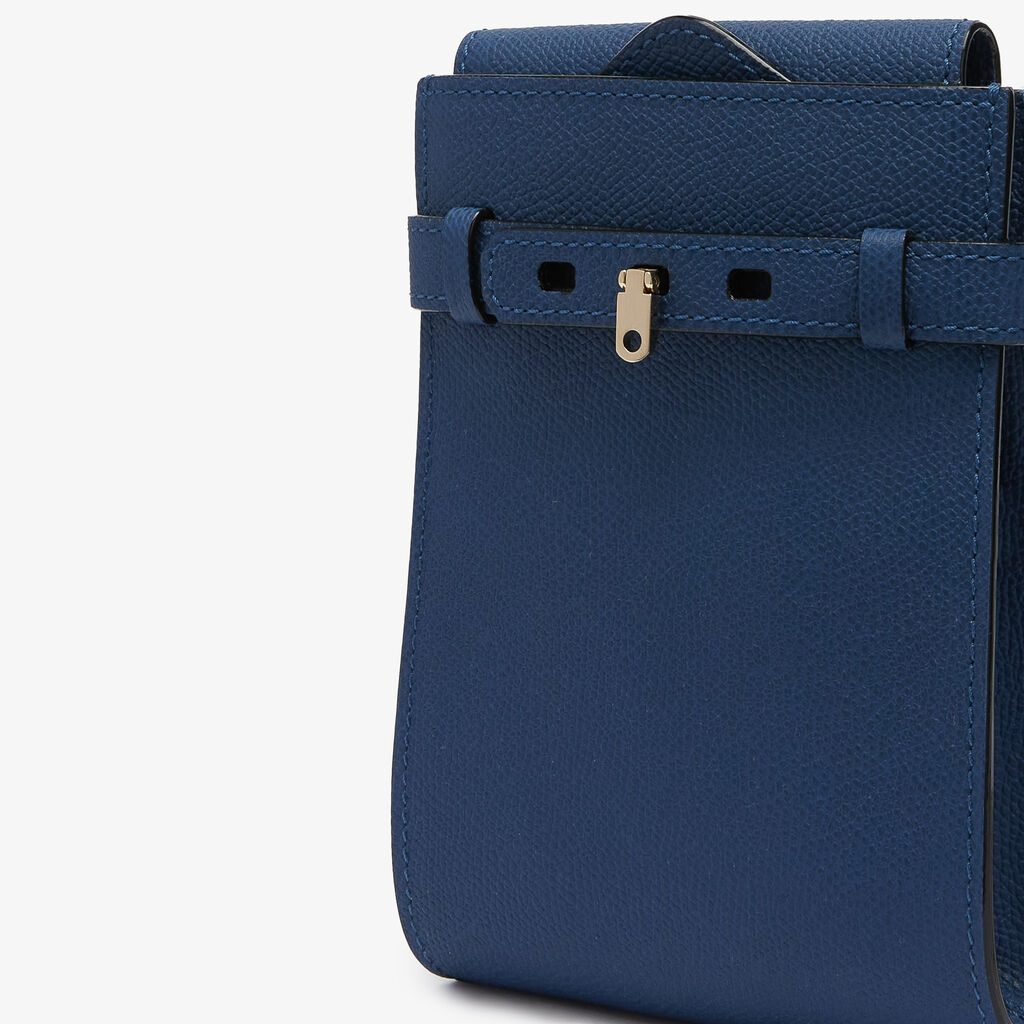 Borsa a tracolla Brera B-tracollina Slim Micro - Blu Zaffiro - Vitello VS - Valextra - 4