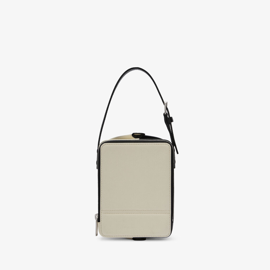 Tric Trac Intarsia Contrasto Bag - Pergamena White/Black - Millepunte calf leather - Valextra - 7