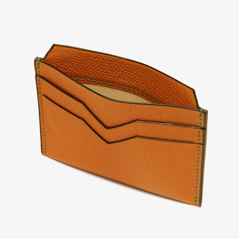 4CC Card Case - Havana Brown - Millepunte calf leather - Valextra - 3