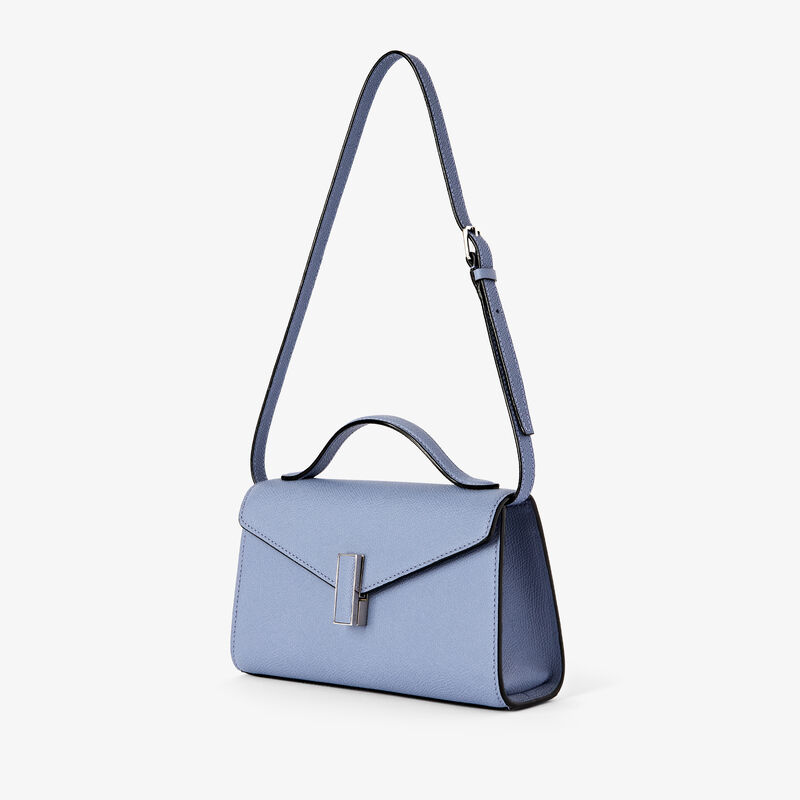 Iside T&igrave;n Top Handle Bag - Hydrangea Blue - Millepunte calf leather - Valextra - 3