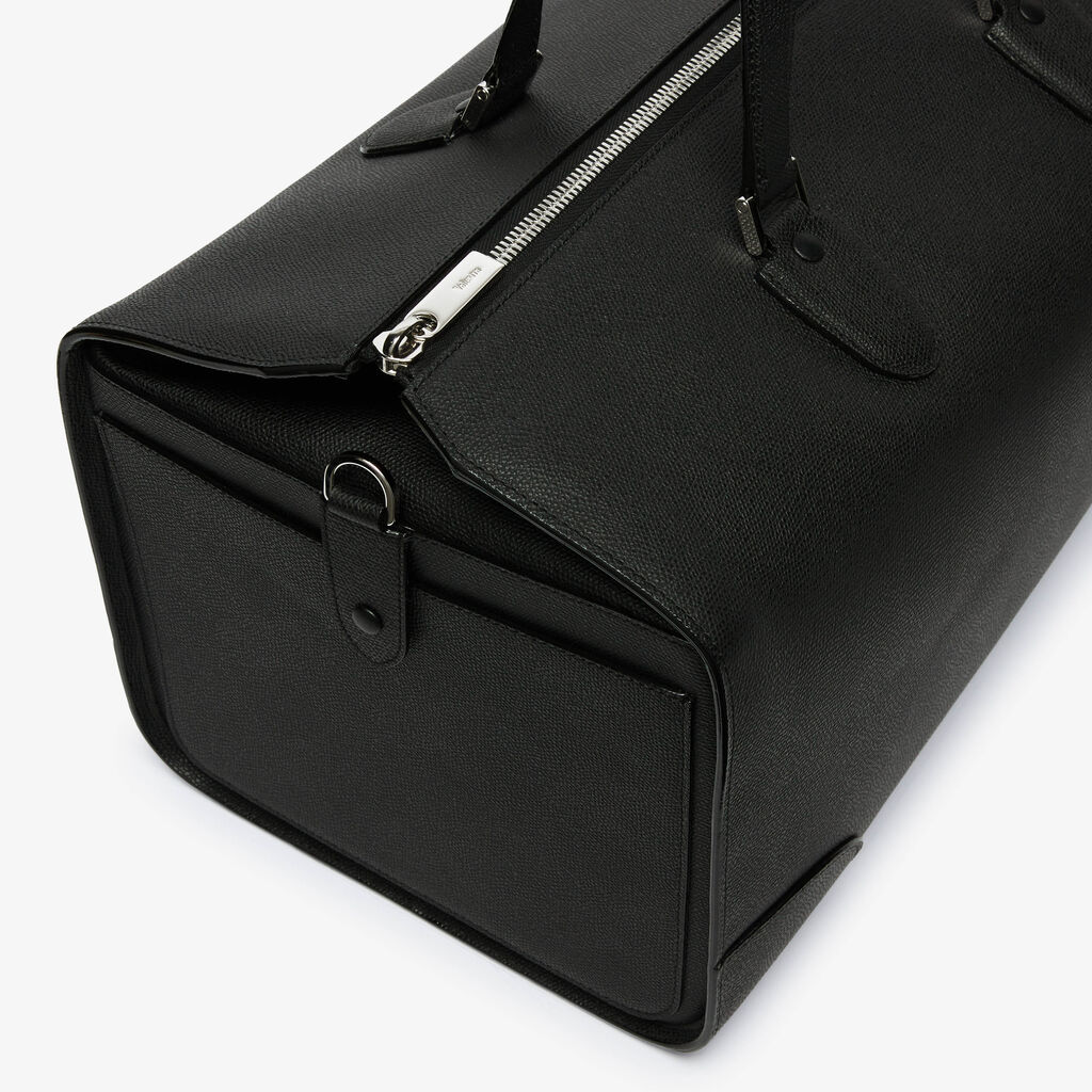 Babila Boston Travel Bag - Black - Vitello VS - Valextra - 3