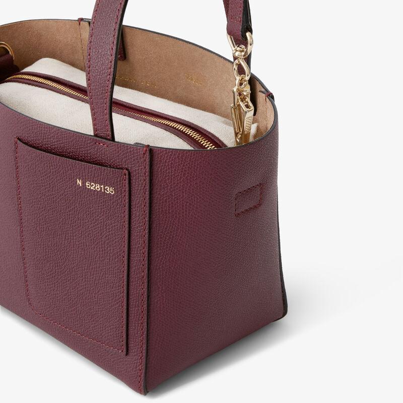 Soft Bucket Micro bag - Claret Red - Millepunte calf leather - Valextra - 3