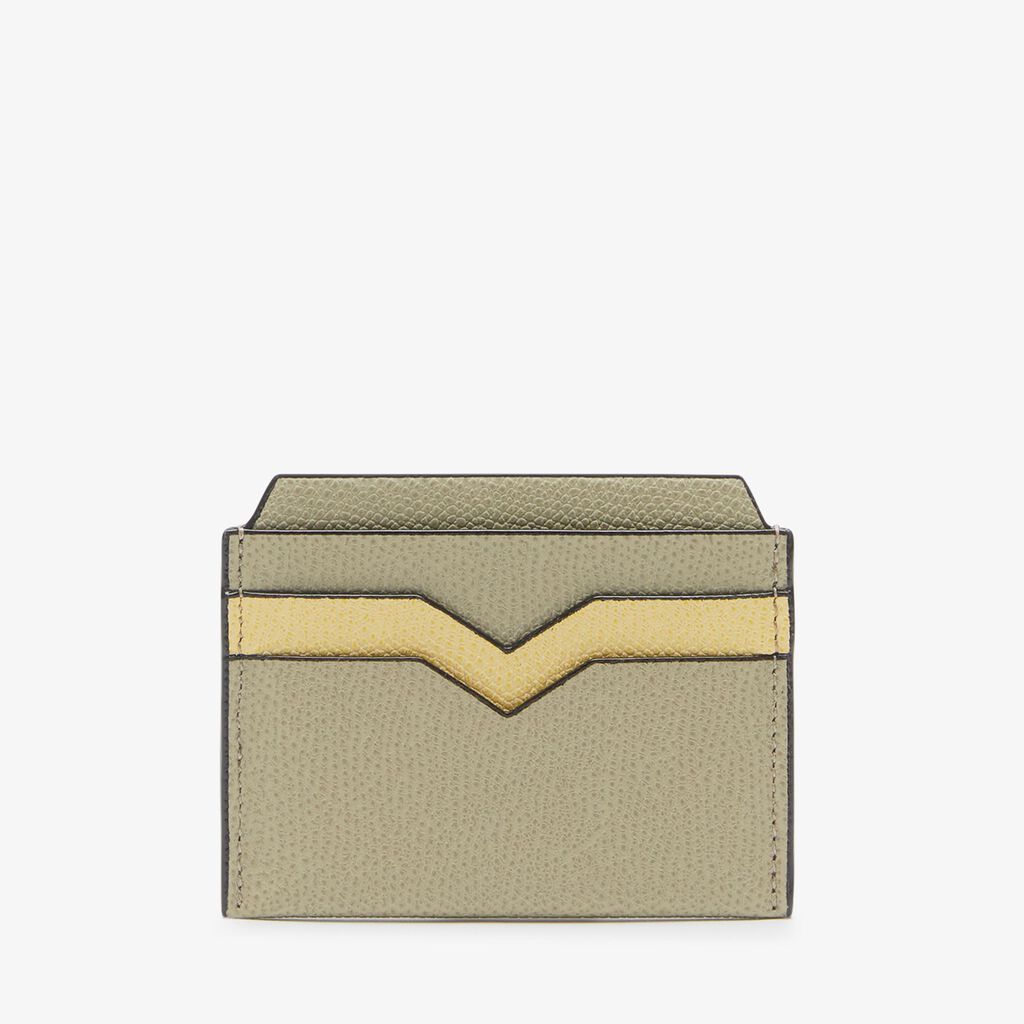 4CC Card Case - Tundra Green/Vanilla Yellow - Vitello VS - Valextra - 5