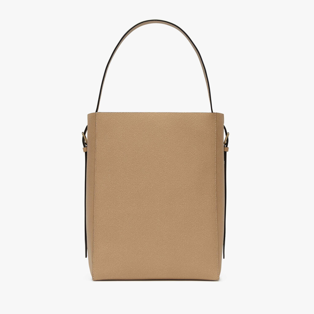 Soft Bucket Medium Bag - Cashmere Beige - Vitello VS - Valextra - 5