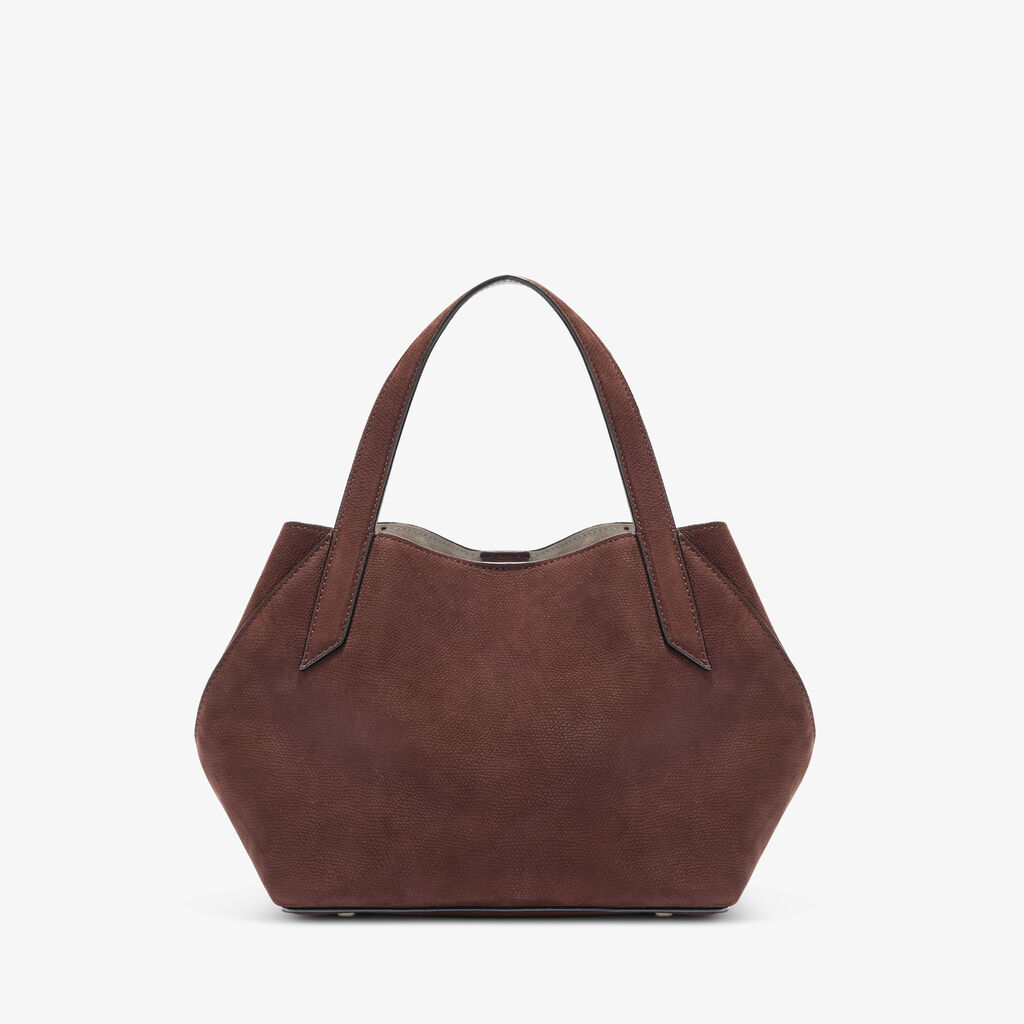 Gio Senso Two Handles Bag - Chocolate Brown - Millepunte Nubuk Senso Leather - Valextra - 1