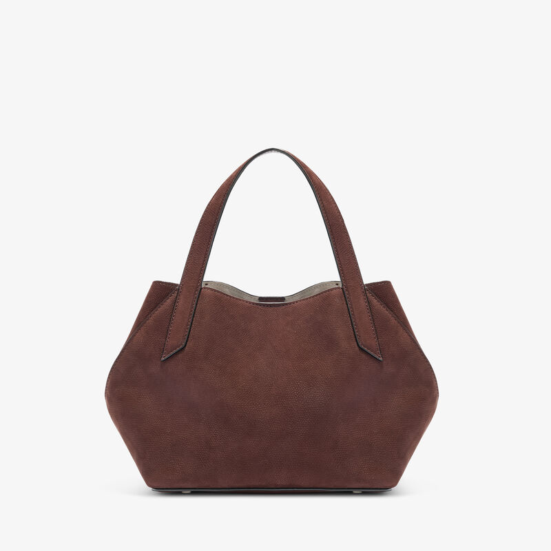 Gio Senso Two Handles Bag - Chocolate Brown - Millepunte Nubuk Senso Leather - Valextra - 1