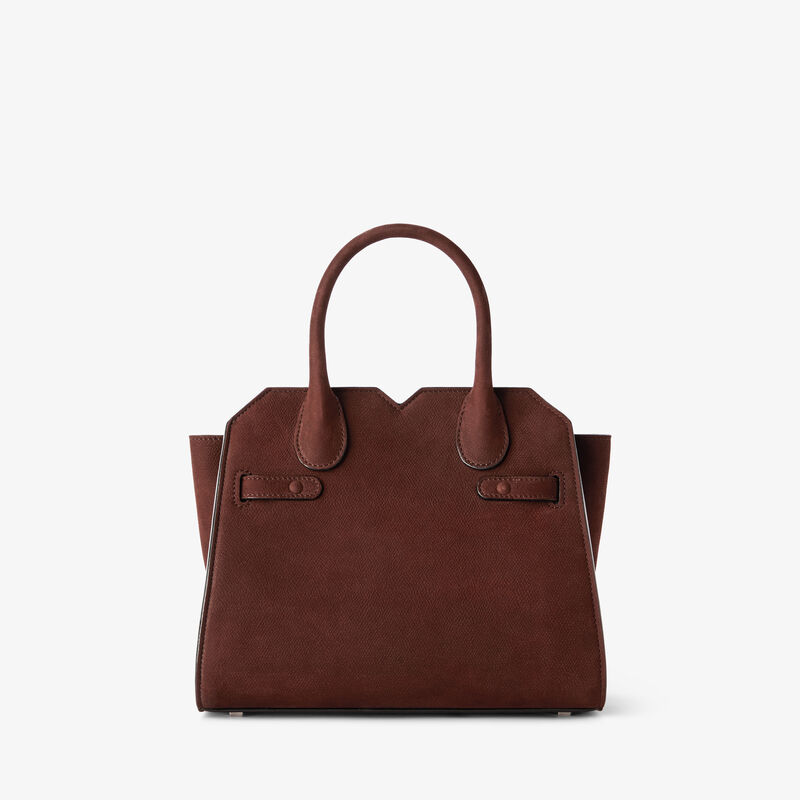Milano Senso Two Handles Mini Bag - Chocolate Brown - Millepunte Nubuk Senso Leather - Valextra - 6