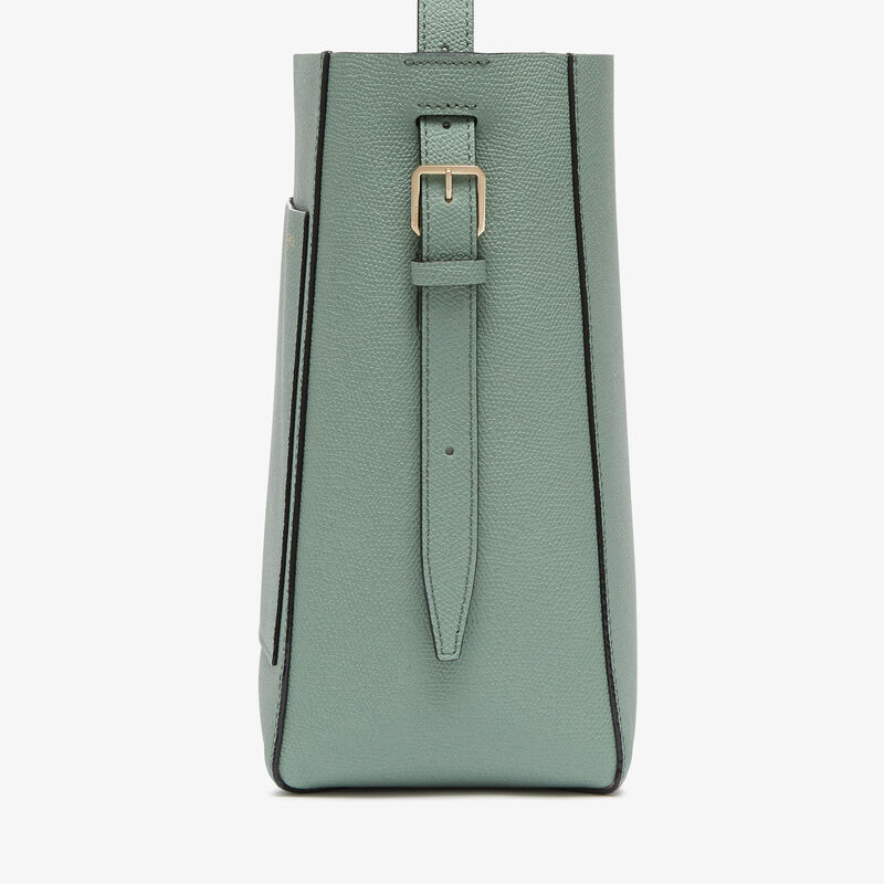 Soft Bucket Mini Bag - Eucalyptus Green - Millepunte calf leather - Valextra - 4