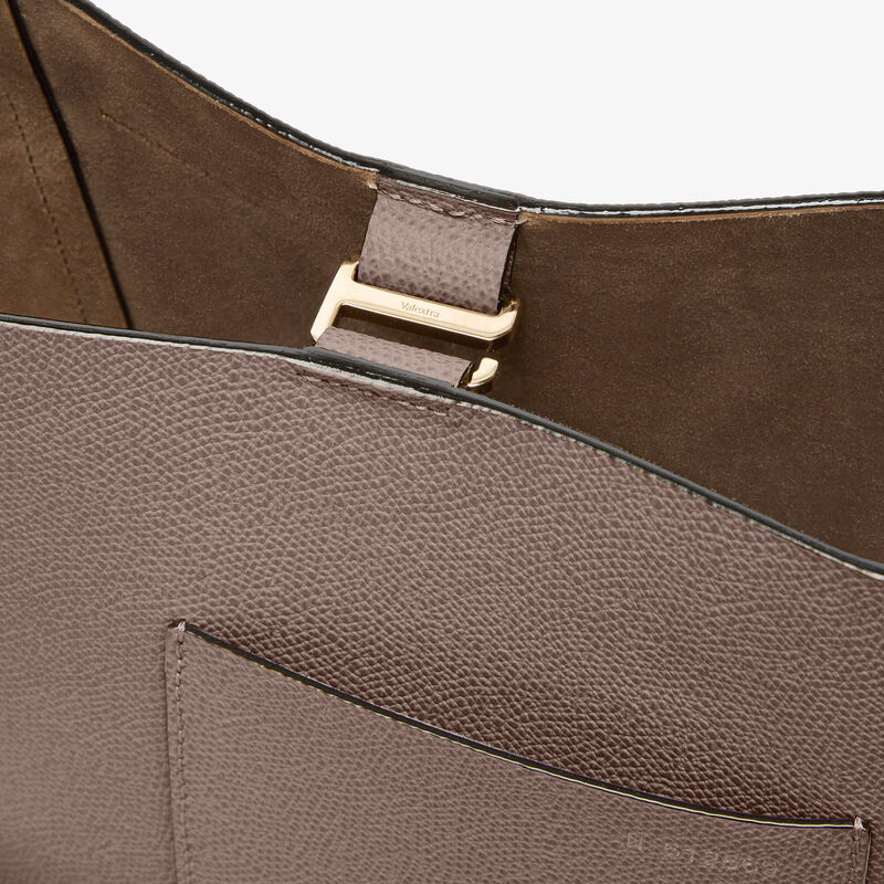 Soft Bucket Mini Bag - Sahara Brown - Millepunte calf leather - Valextra - 5