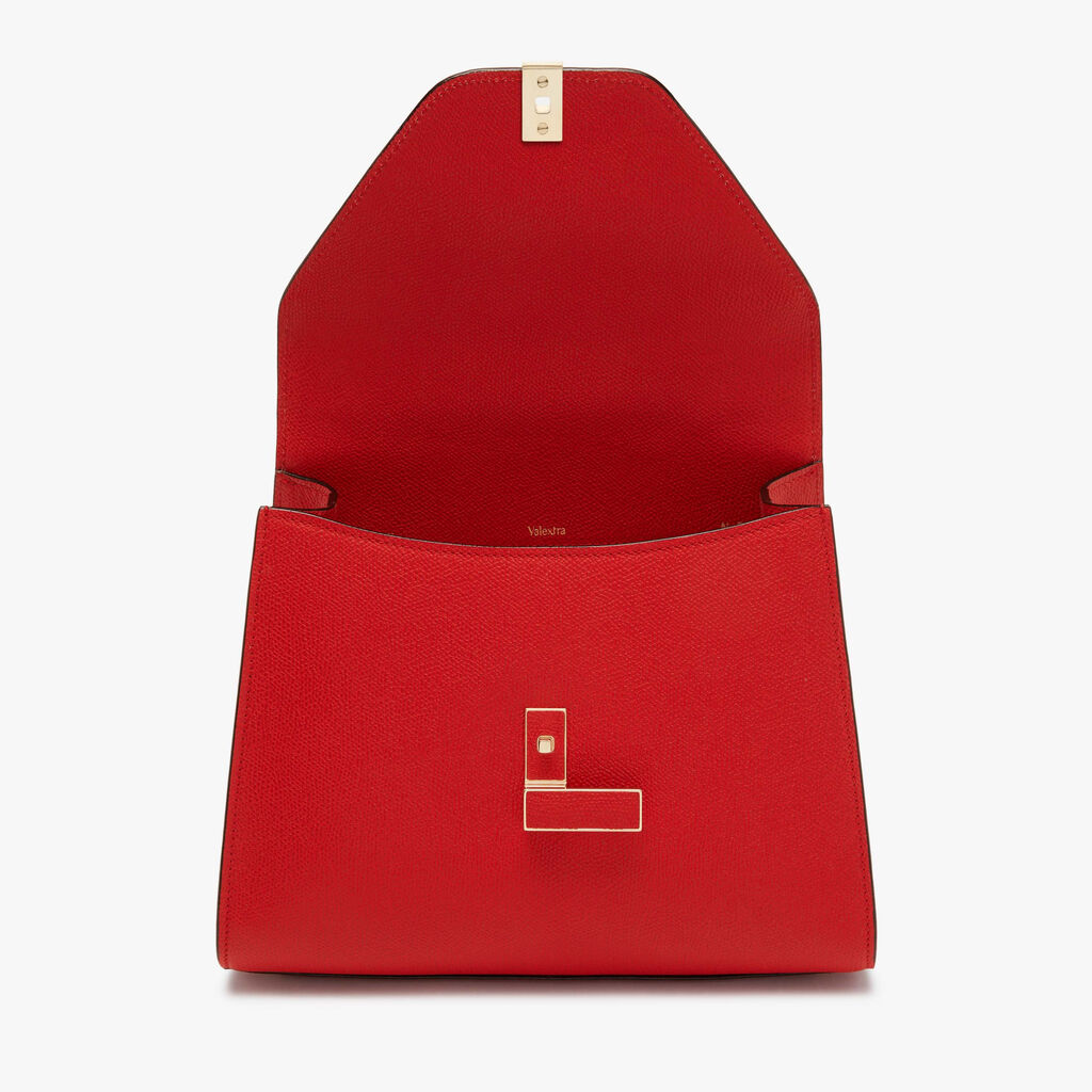 Iside Top handle medium bag - Love Red - Vitello VS - Valextra - 7