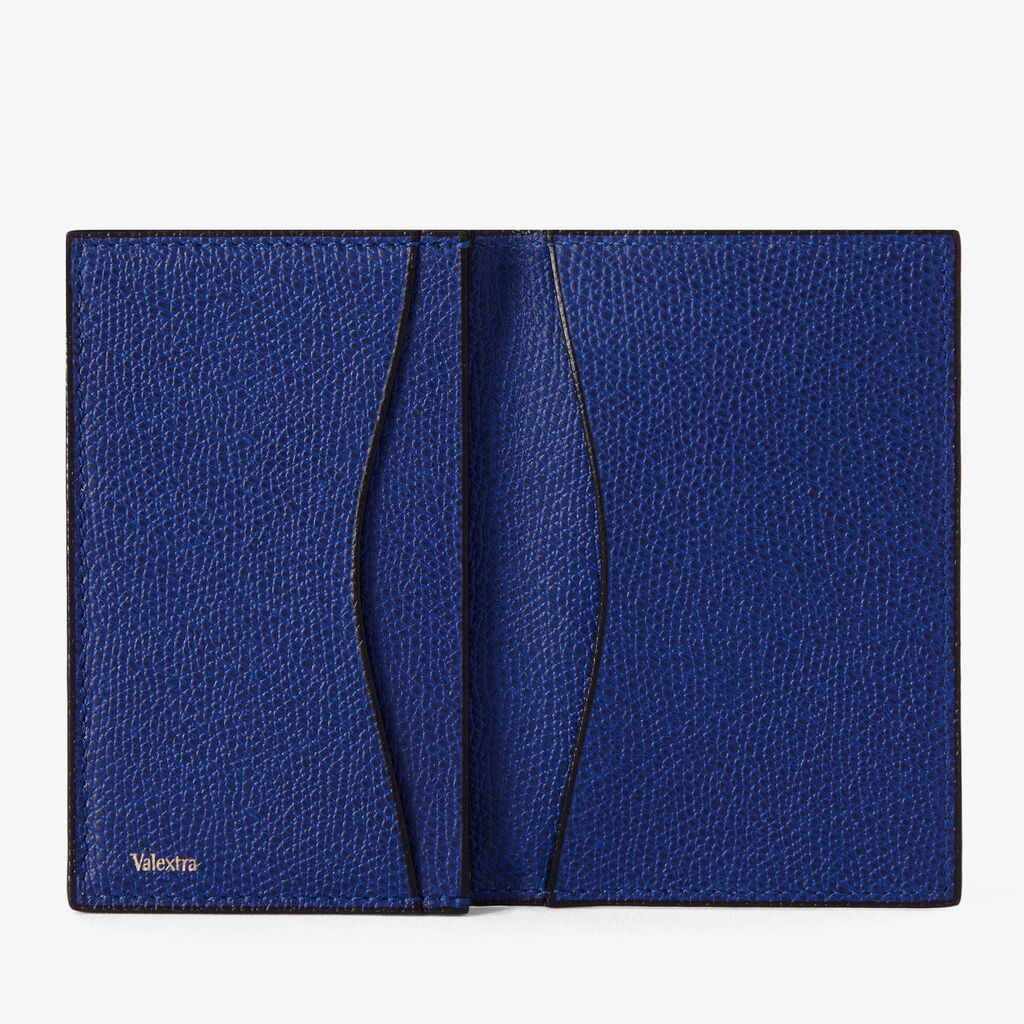 Card Case Onda - Royal Blue - Millepunte calf leather - Valextra - 5