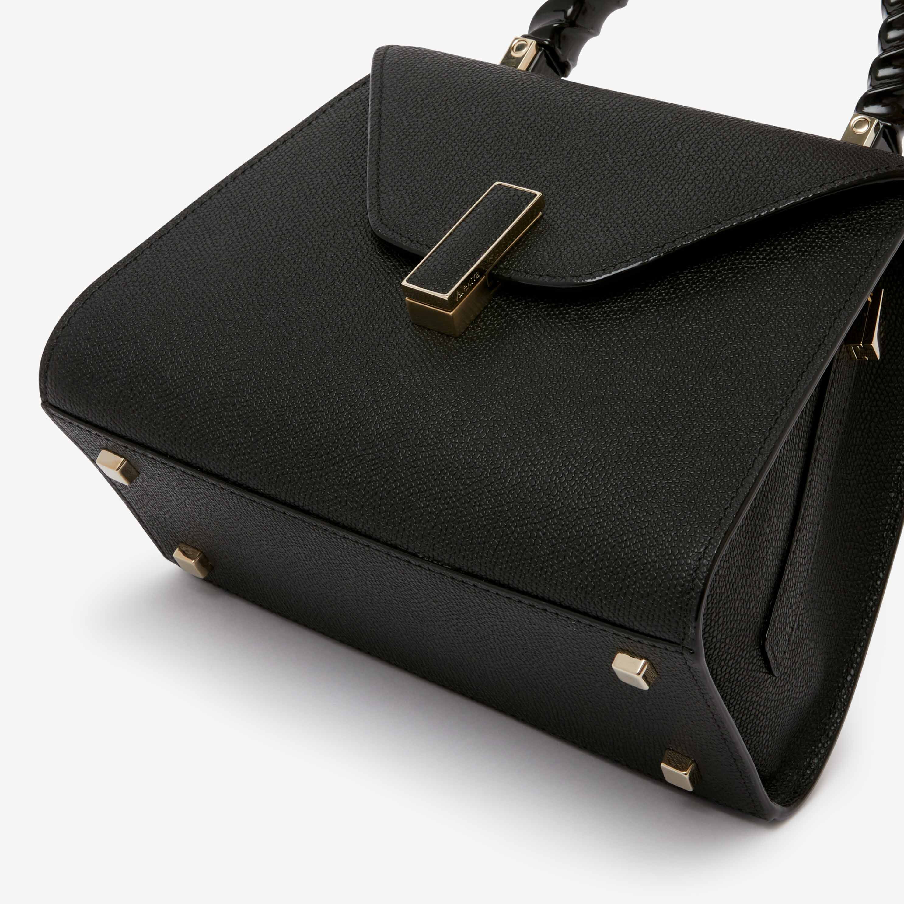 福袋特集 2024 Women's Black Grained Leather Top Handle Bag | Valextra Iside バッグ