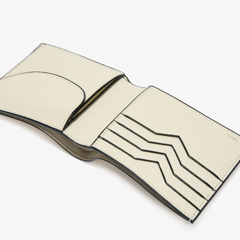 Wallet 4Cc With Coin Holder - Pergamena White - Millepunte calf leather - Valextra - 2
