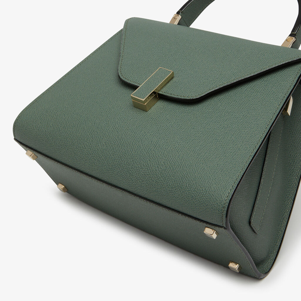 Iside Top handle medium bag - Musk Green - Vitello VS - Valextra - 4