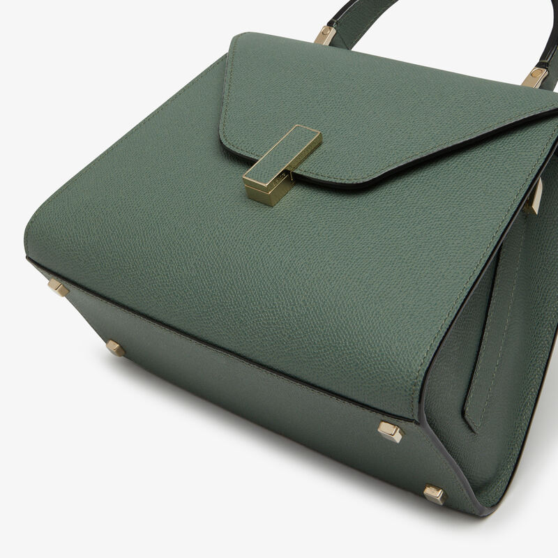 Iside Top handle medium bag - Musk Green - Millepunte calf leather - Valextra - 4