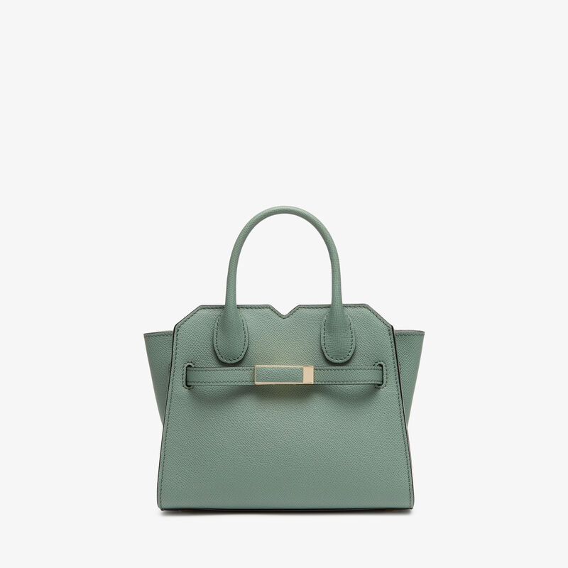 Milano Crossbody Micro Bag - Eucalyptus Green - Millepunte Soft calf leather - Valextra - 1