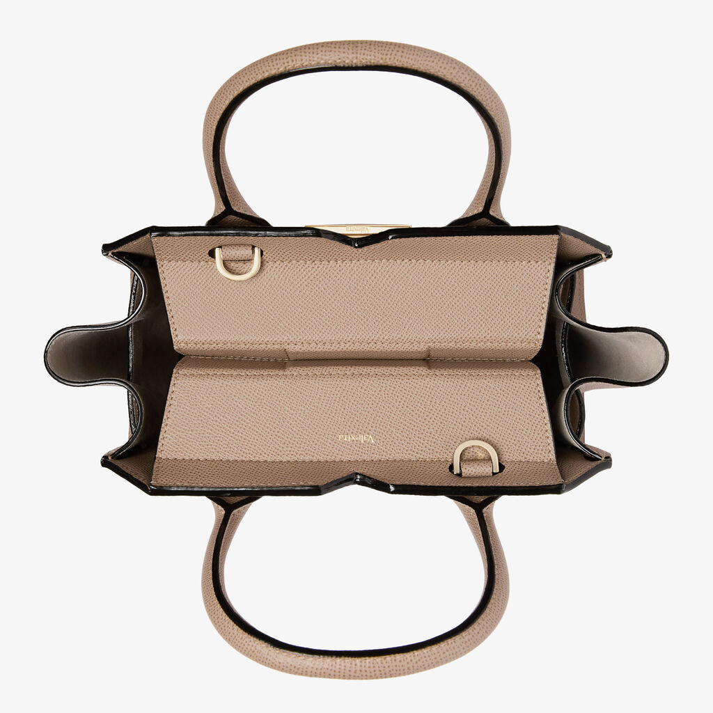 Milano Two Handles Mini Bag - - Vitello Millepunte Soft - Valextra - 8