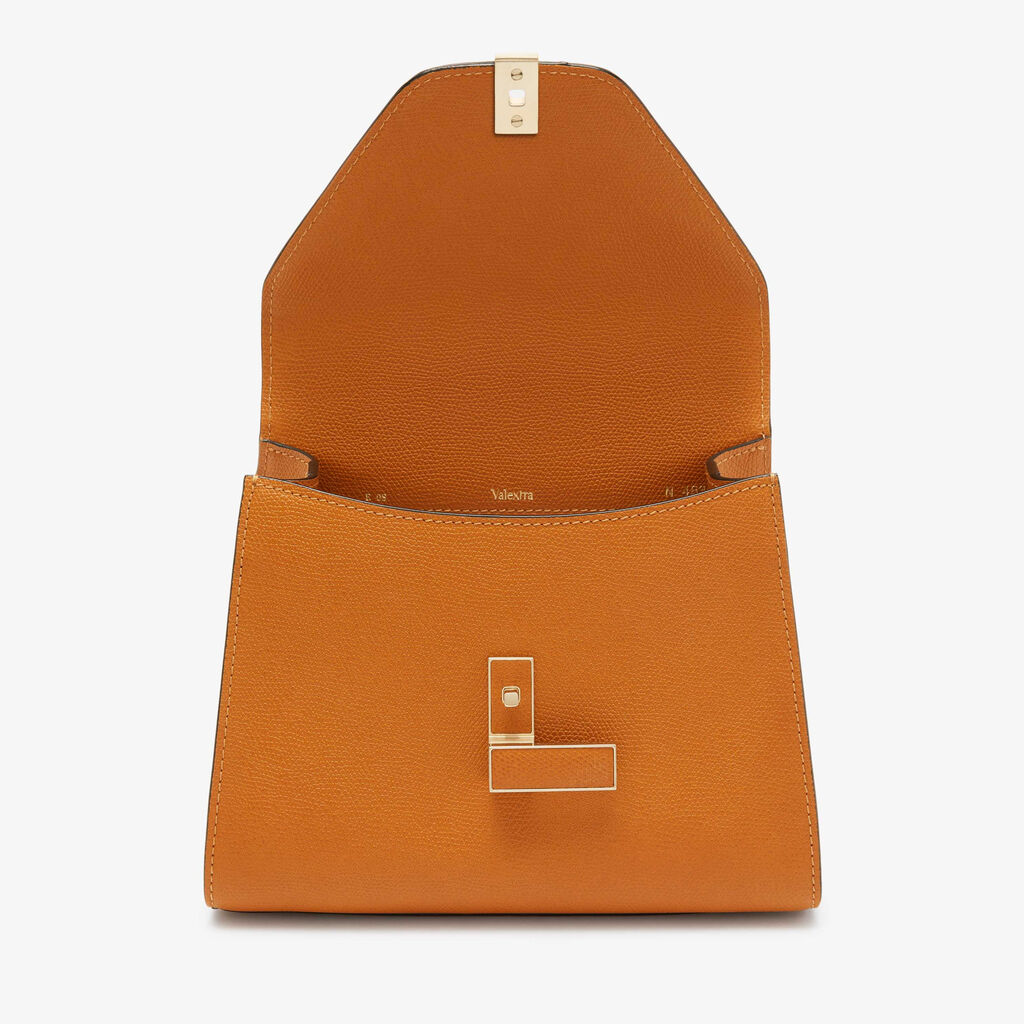 Iside Top handle mini bag - Havana Brown - Vitello VS - Valextra - 7