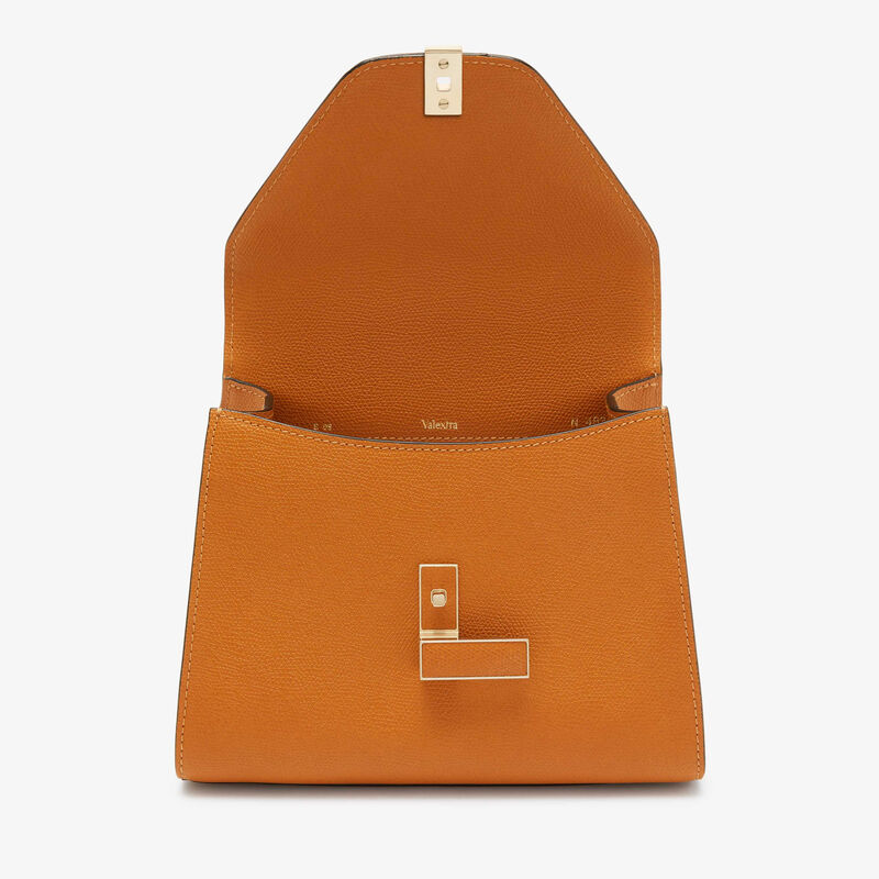 Iside Top handle mini bag - Havana Brown - Millepunte calf leather - Valextra - 7