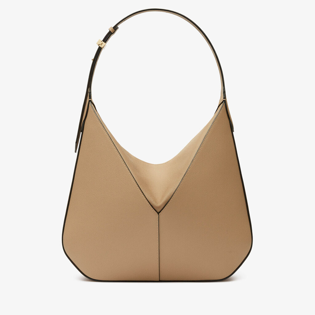 ViVi Hobo Bag - Cashmere Beige - Vitello Millepunte Soft - Valextra - 1