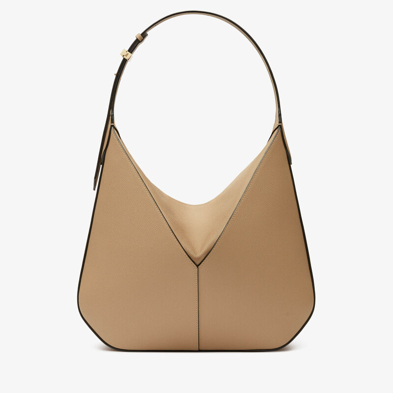ViVi Hobo Medium Bag - Cashmere Beige - Millepunte Soft calf leather - Valextra - 1