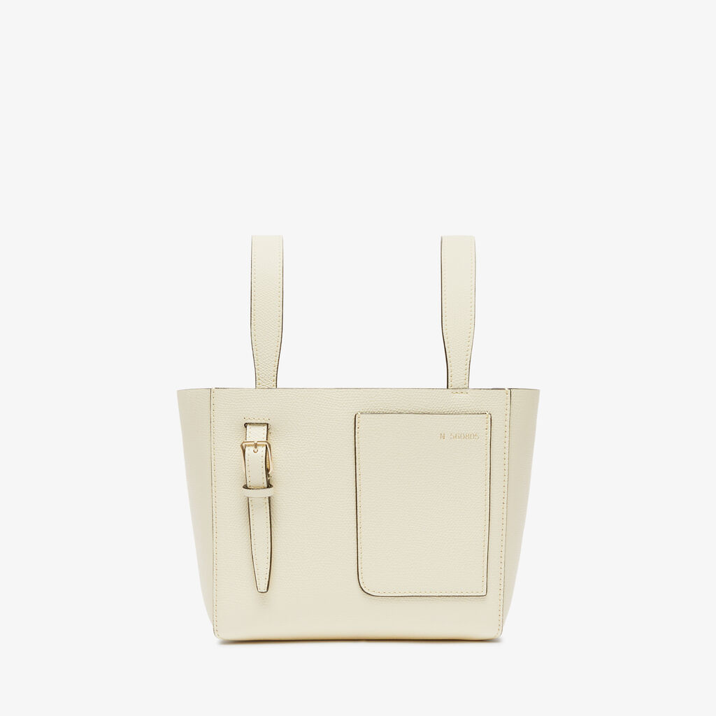 Soft Bucket Micro bag - Pergamena White - Vitello VS - Valextra - 1