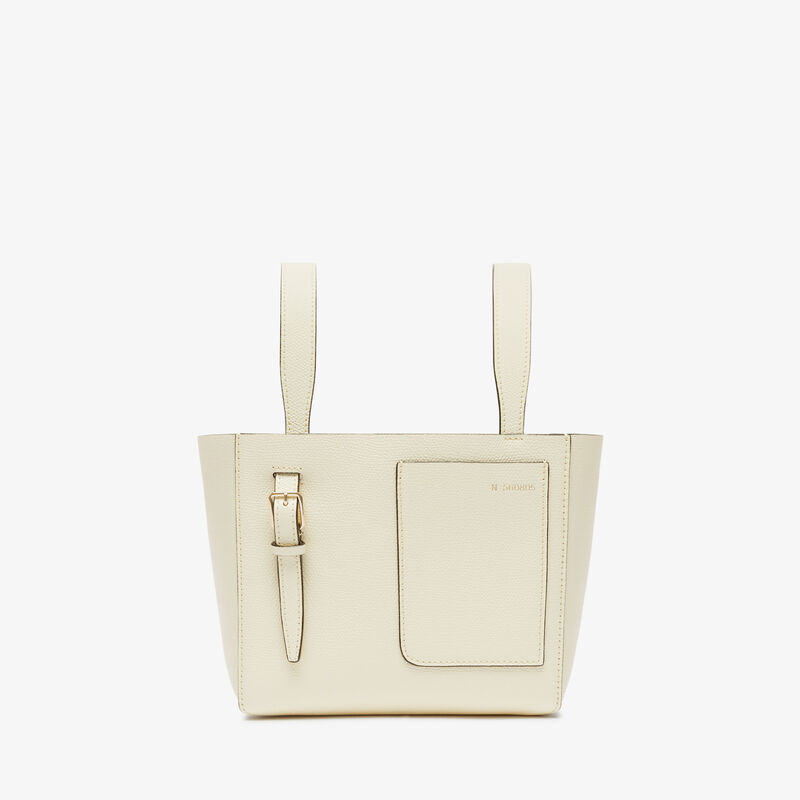 Soft Bucket Micro bag - Pergamena White - Millepunte calf leather - Valextra - 1