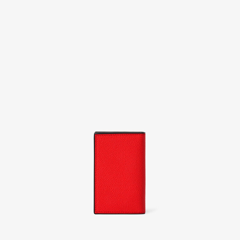 Card Case Onda - Crimson Red - Millepunte calf leather - Valextra - 4