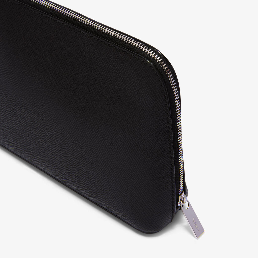 Cosmetic Medium Case - Black - Millepunte Soft calf leather - Valextra - 2
