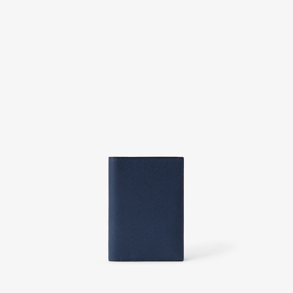 Passport Holder 3CC - Sapphire Blue - Vitello VS - Valextra - 1