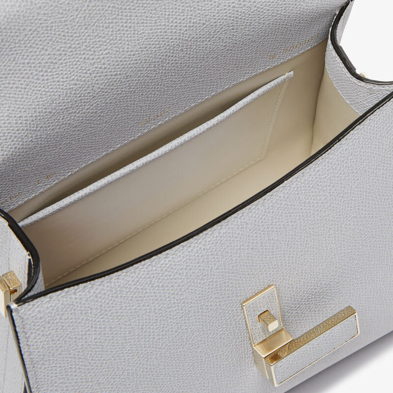 Iside Top handle mini bag - Stone Grey - Millepunte calf leather - Valextra - 4