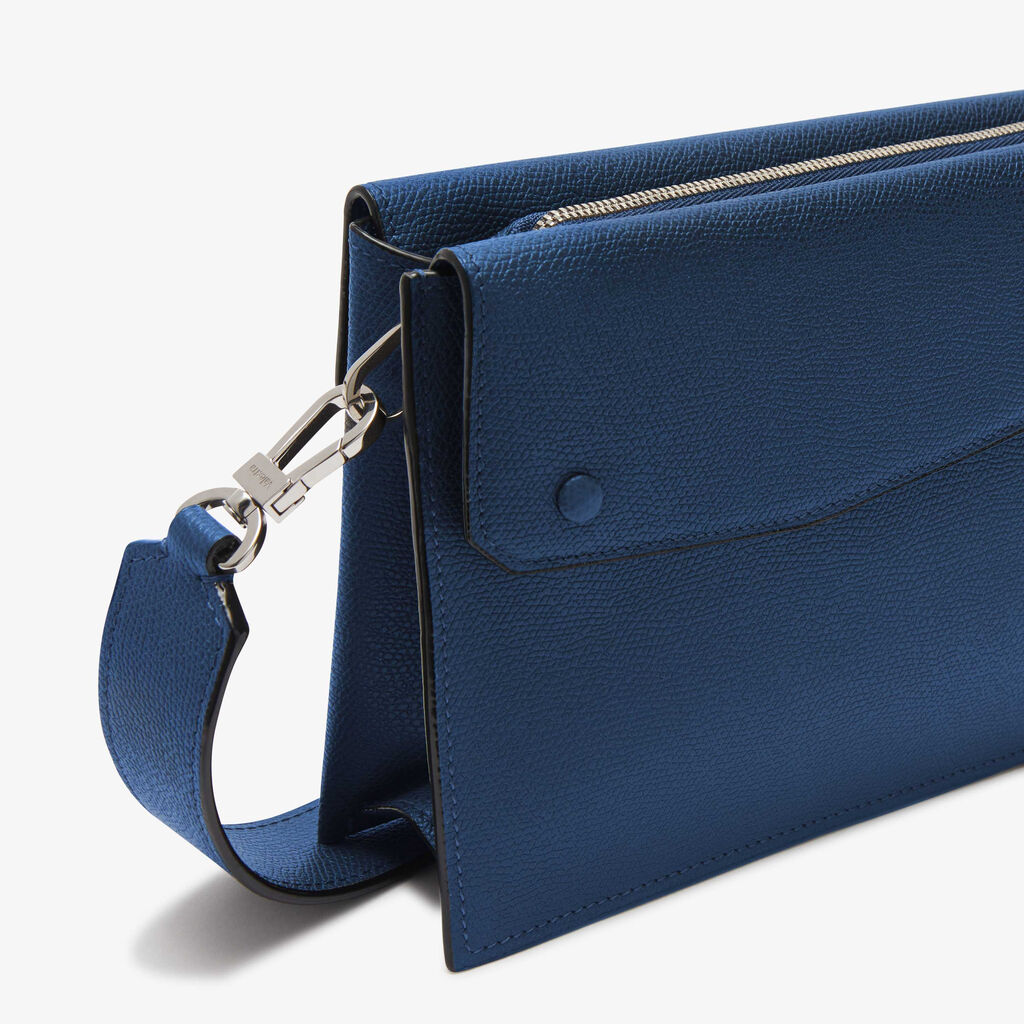 Pocket Crossbody Bag - Sapphire Blue - Vitello VS - Valextra - 3