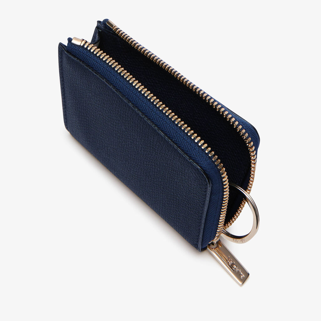 Porta Chiavi Zip Around - Blu Scuro - Vitello VS - Valextra - 2