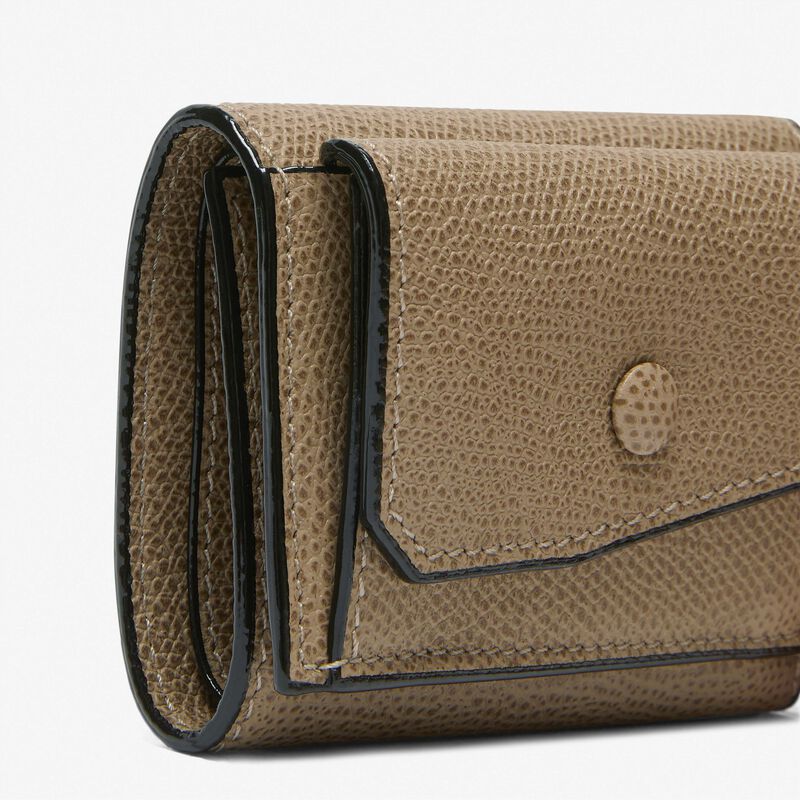 Small Wallet With Coin Holder - Oyster Brown - Millepunte calf leather - Valextra - 2