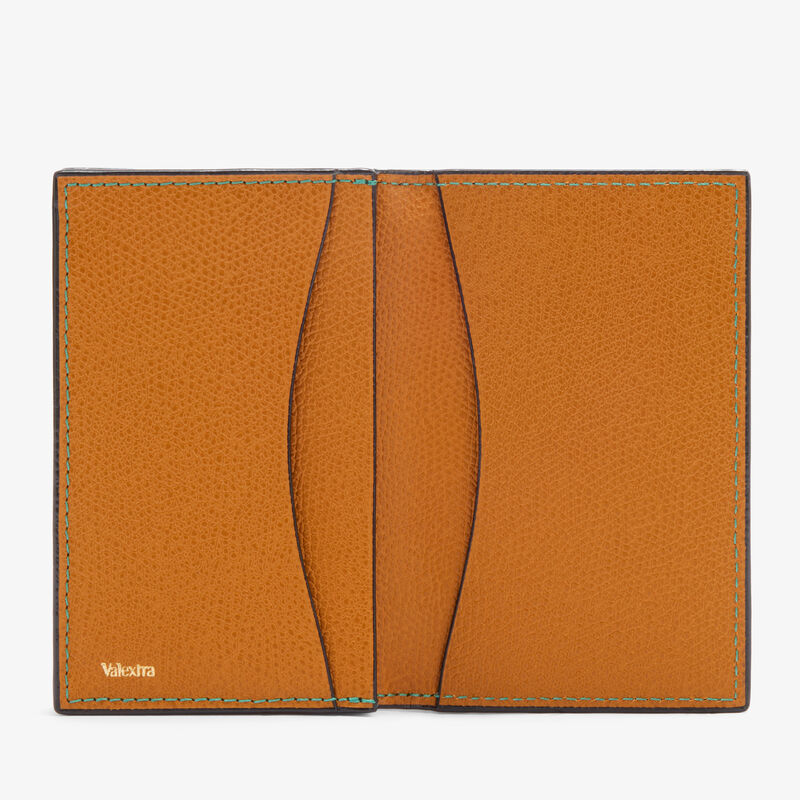 Porta Carte Di Credito Onda - Marrone Avana - Pelle di vitello Millepunte - Valextra - 5